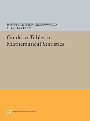 cover image of Guide to Tables in Mathematical Statistics
